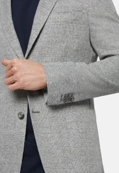 Vestes-Boggi Milano Veste e En Mélange Coton Et Lin B Jersey Gris