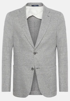 Vestes-Boggi Milano Veste e En Mélange Coton Et Lin B Jersey Gris