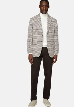 Vestes-Boggi Milano Veste B Jersey En Coton Laine Et Nylon Marron