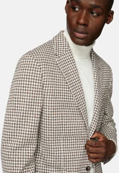 Vestes-Boggi Milano Veste B Jersey En Coton Laine Et Nylon Marron