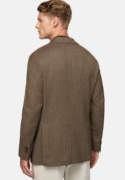 Vestes-Boggi Milano Veste En Laine Stretch Marron