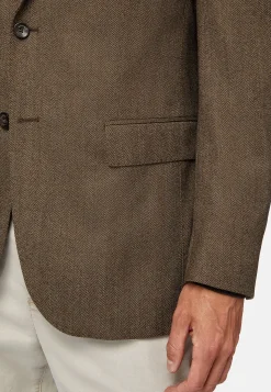 Vestes-Boggi Milano Veste En Laine Stretch Marron