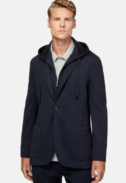 Vestes-Boggi Milano Veste Molletonnée Madison Bleu Marine En Coton Mélangé