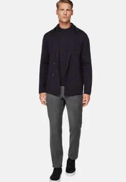 Tricots-Boggi Milano Veste Pull En Laine Mérinos bleu marine