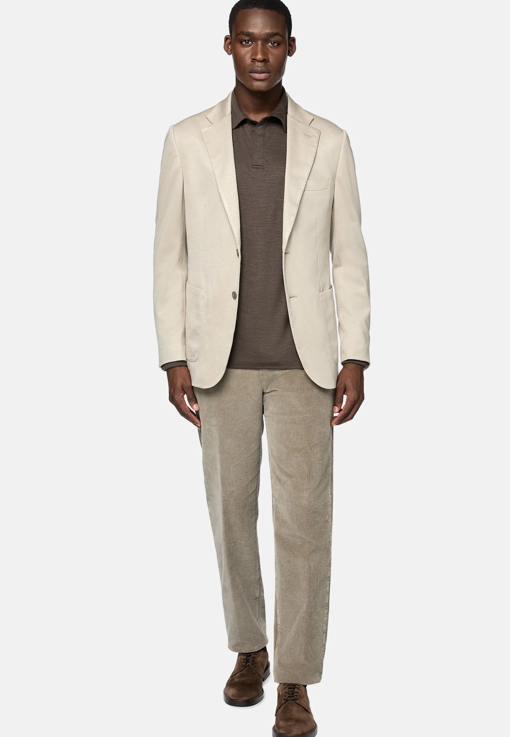 Vestes-Boggi Milano Veste Sable B Jersey En Coton Cachemire Et Tencel