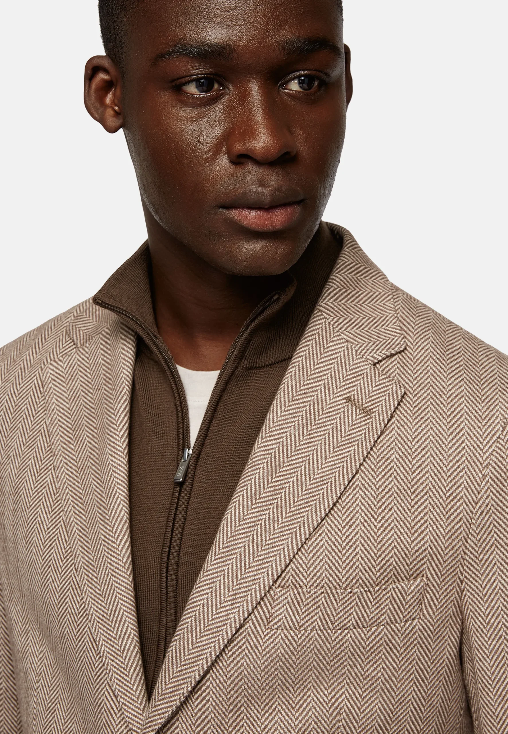 Vestes-Boggi Milano Veste Structurée En Coton Mélangé Jersey Taupe