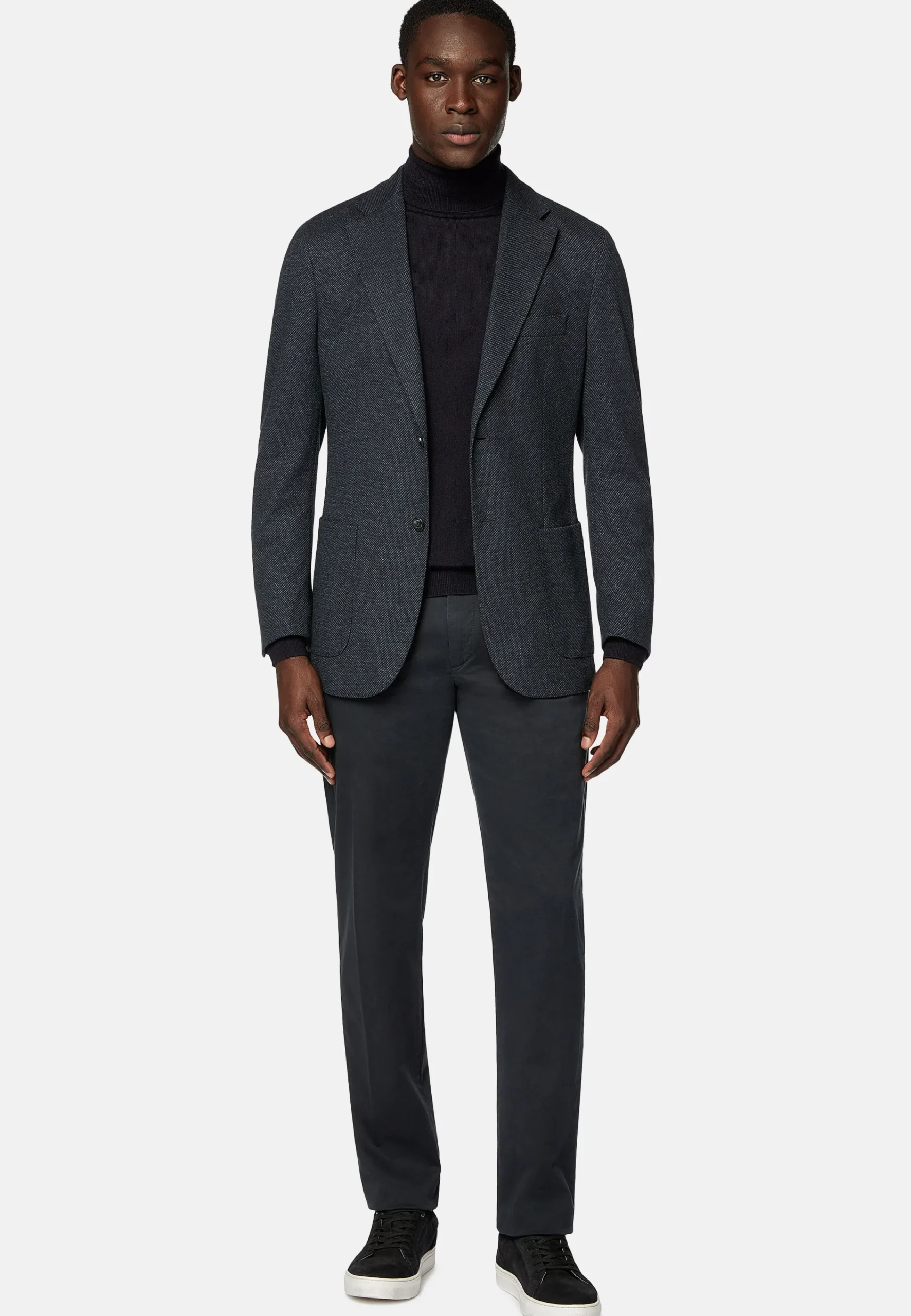 Vestes-Boggi Milano Veste Structurée En Coton Mélangé Jersey bleu marine