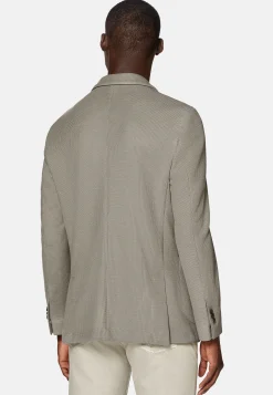 Vestes-Boggi Milano Veste Structurée Gris Tourterelle En Jersey De Laine