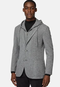 Vestes-Boggi Milano Veste Sweat-Shirt Madison e En Laine Cachemire Gris
