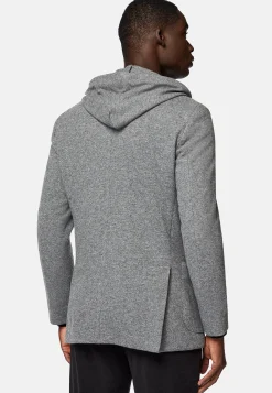 Vestes-Boggi Milano Veste Sweat-Shirt Madison e En Laine Cachemire Gris