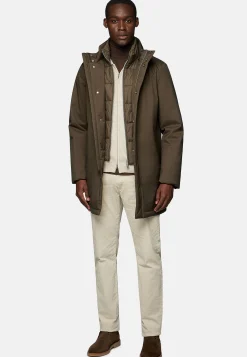 Blousons-Boggi Milano Veste Technique Avec Gilet Marron